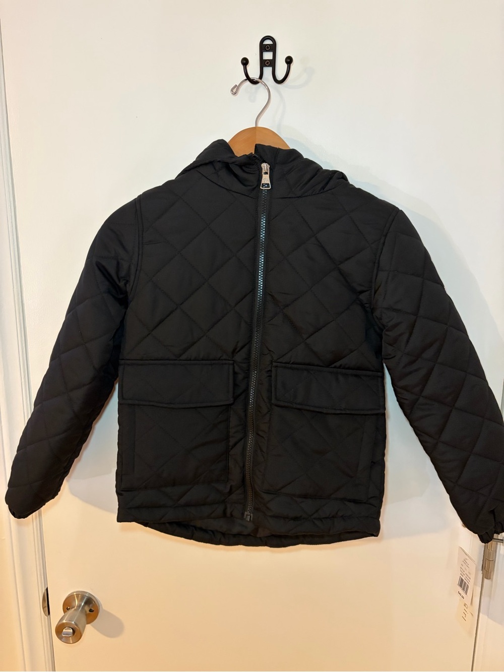 Madden Girl Black Quilted Hooded Puffer Jacket